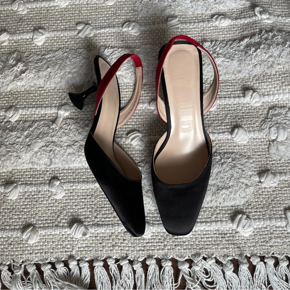 STAUD Shoes - STAUD kitten heel with red strap size 38 made in Portugal